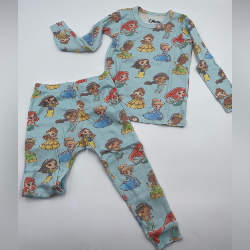 Disney + Monica & Andy Princesses Blue Pajamas for Kids—Size 3T